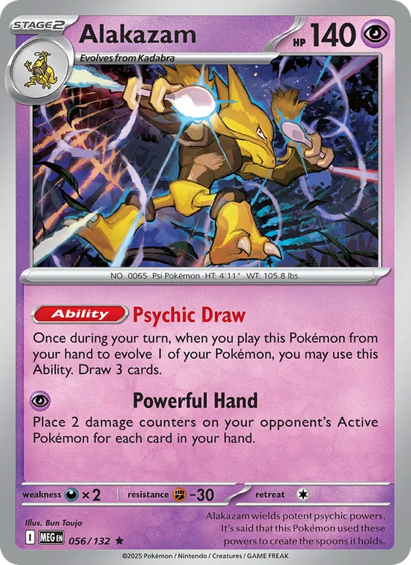 Alakazam 056/132 – Mega Evolution Pokémon TCG