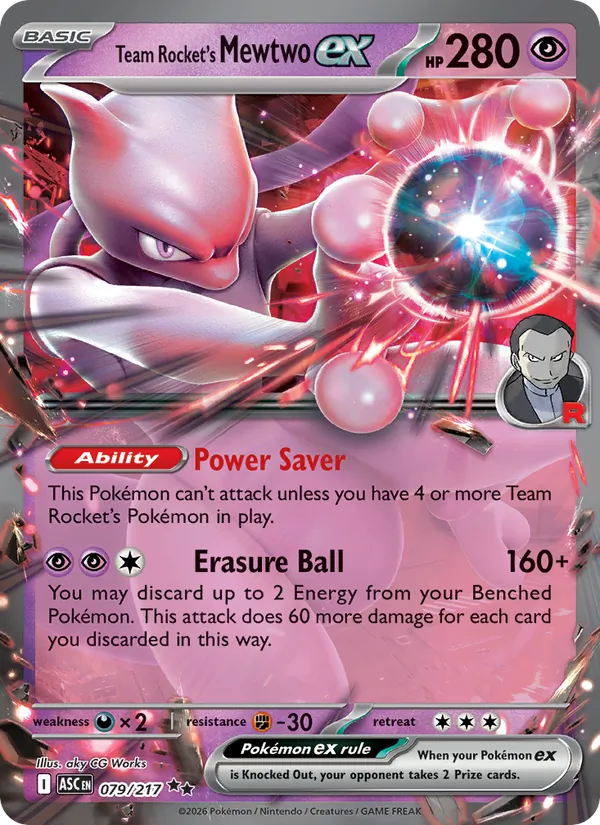 Team Rocket's Mewtwo ex 079/217