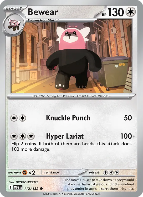 Bewear 112/132 – Mega Evolution Pokémon TCG