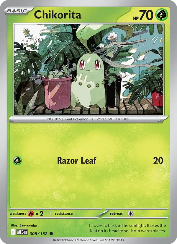 Chikorita 008/132 – Mega Evolution Pokémon TCG