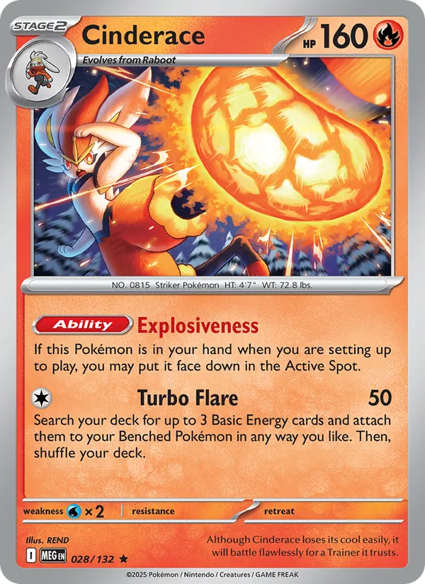 Cinderace 028/132 – Mega Evolution Pokémon TCG