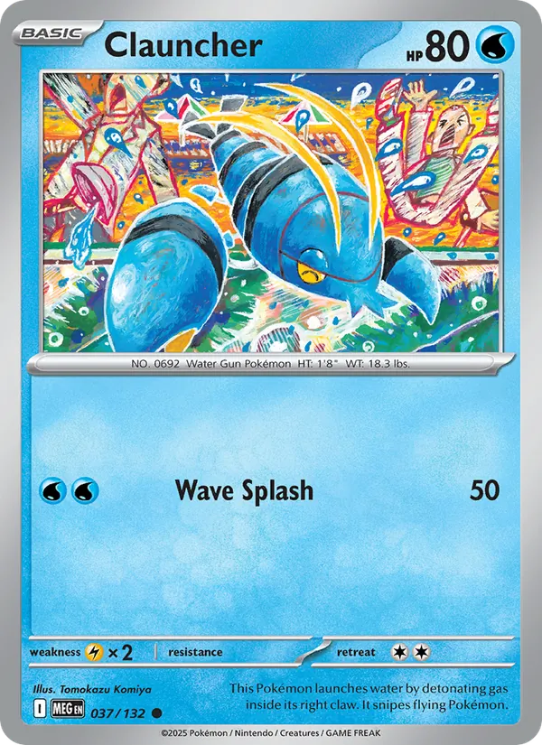 Clauncher 037/132 – Mega Evolution Pokémon TCG