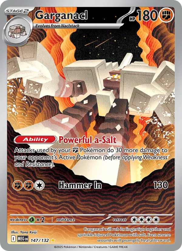 Garganacl 147/132 – Mega Evolution Pokémon TCG