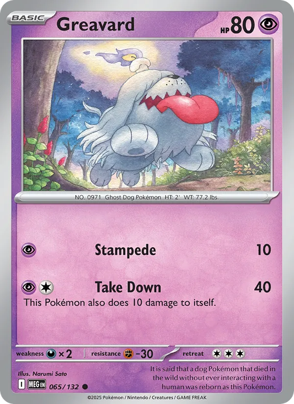 Greavard 065/132 – Mega Evolution Pokémon TCG