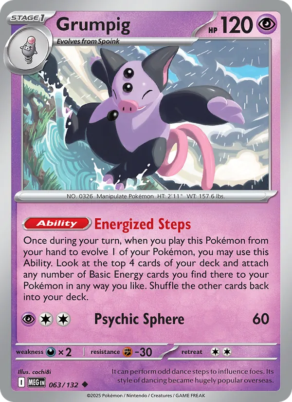 Grumpig 063/132 – Mega Evolution Pokémon TCG