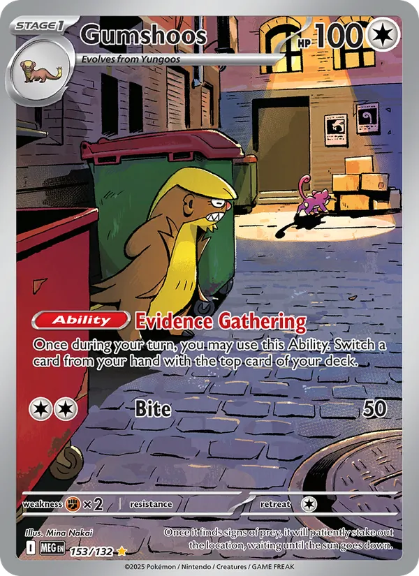 Gumshoos 153/132 – Mega Evolution Pokémon TCG