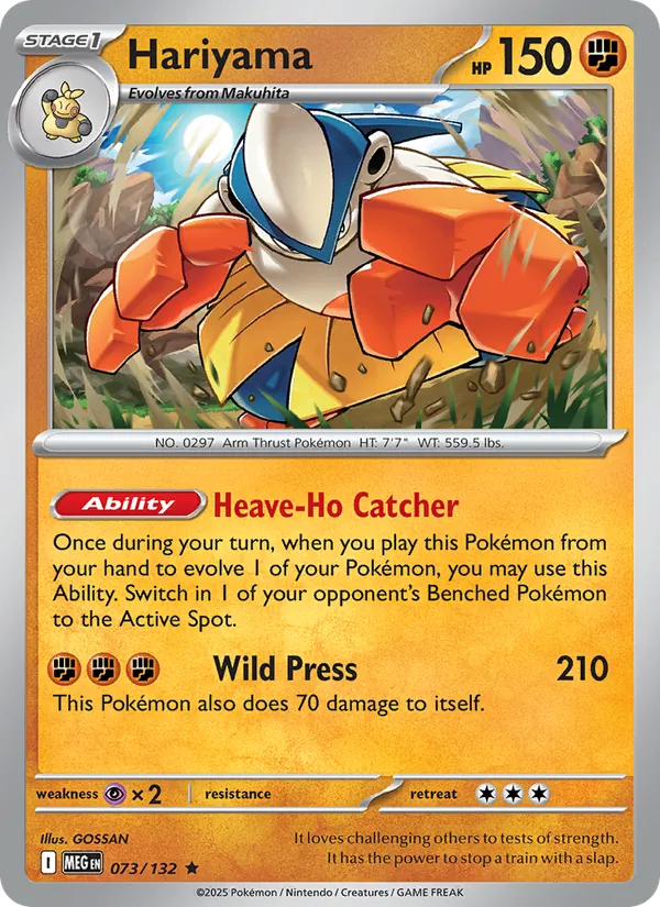 Hariyama 073/132 – Mega Evolution Pokémon TCG