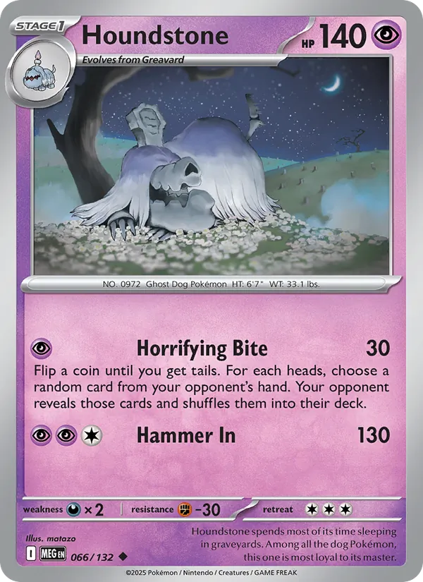 Houndstone 066/132 – Mega Evolution Pokémon TCG