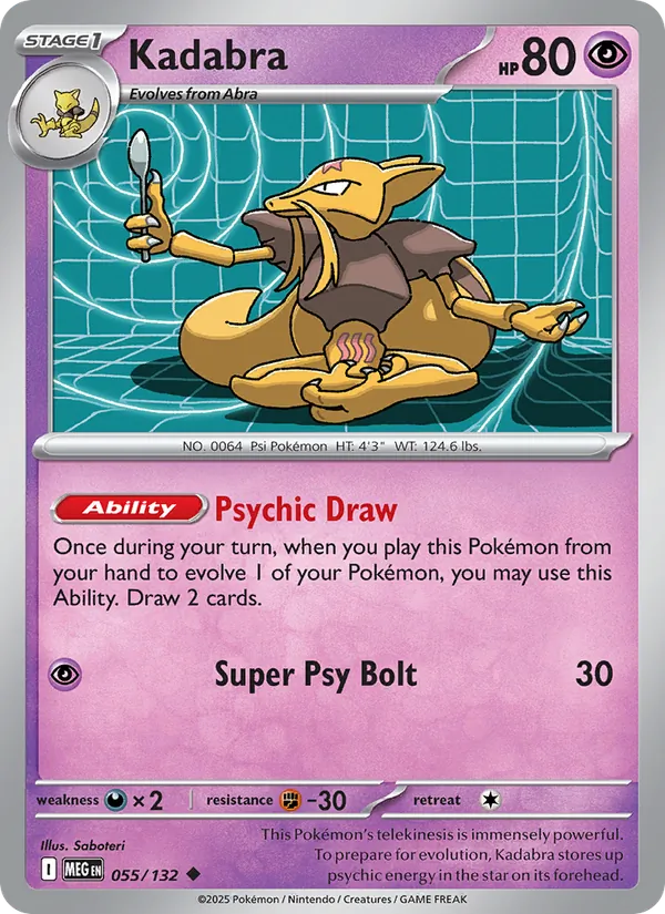 Kadabra 055/132 – Mega Evolution Pokémon TCG