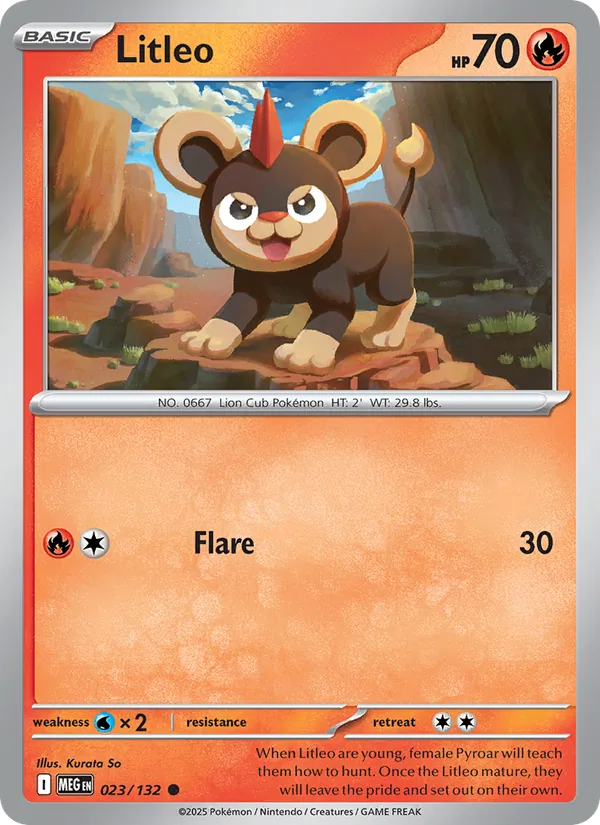 Litleo 023/132 – Mega Evolution Pokémon TCG