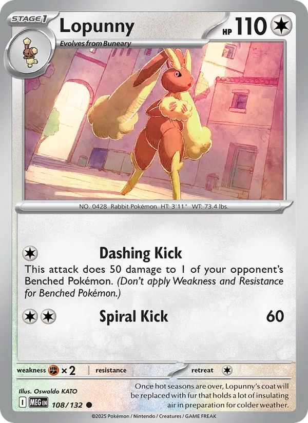 Lopunny 108/132 – Mega Evolution Pokémon TCG