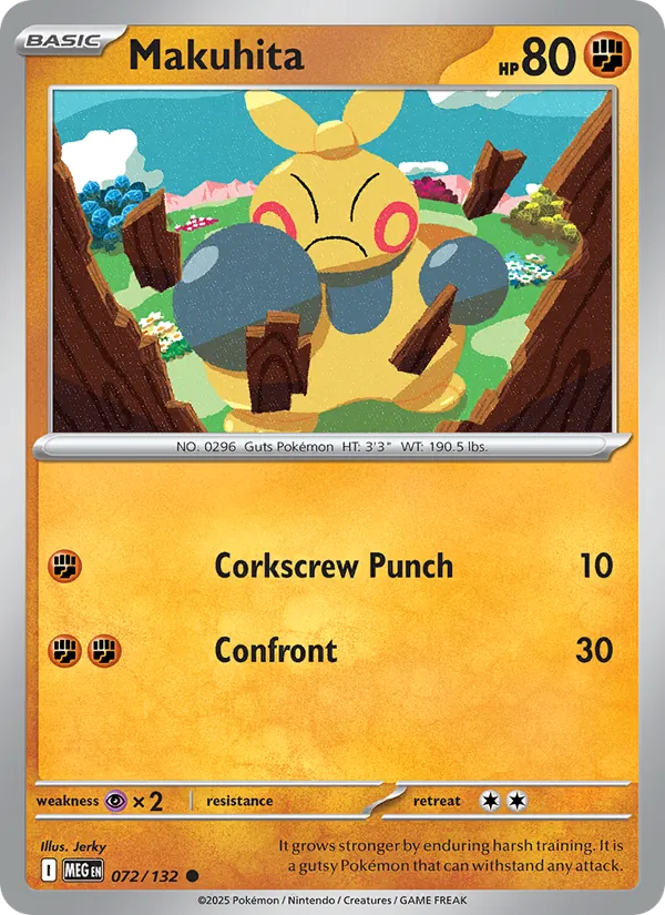 Makuhita 072/132 – Mega Evolution Pokémon TCG