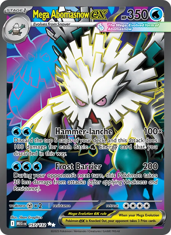 Mega Abomasnow ex 157/132 – Mega Evolution Pokémon TCG