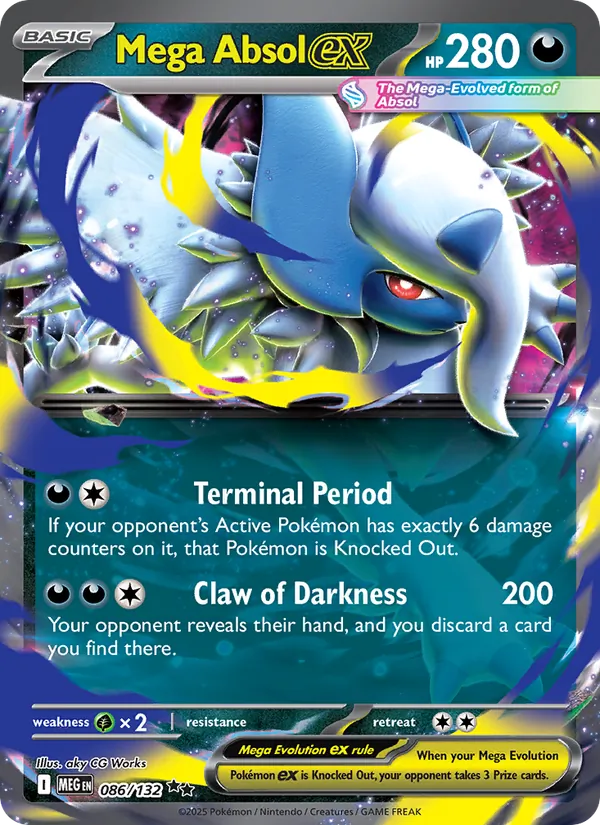 Mega Absol ex 086/132 – Mega Evolution Pokémon TCG