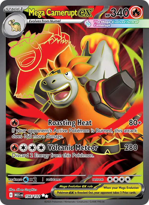 Mega Camerupt ex 156/132 – Mega Evolution Pokémon TCG