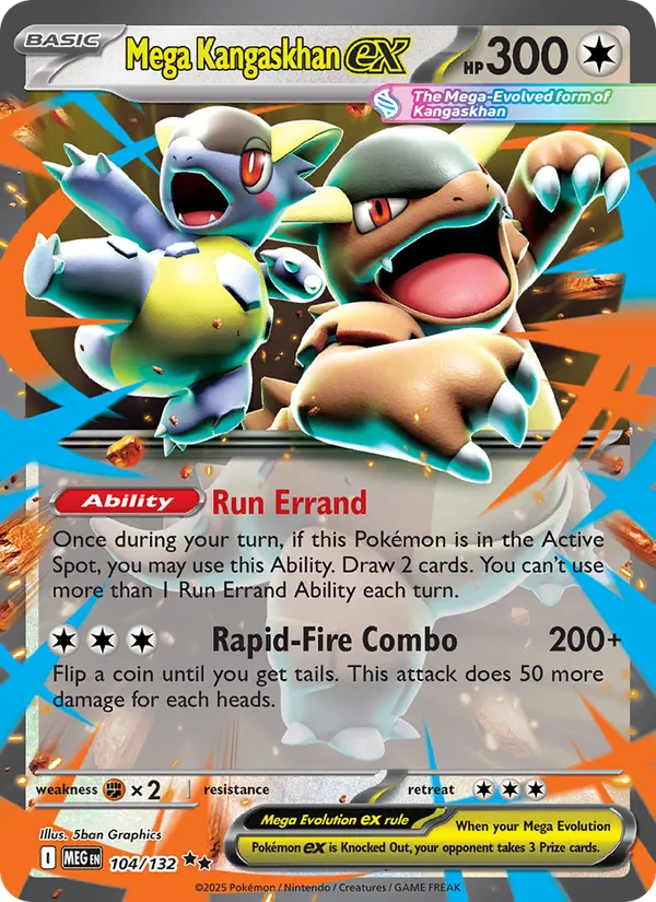 Mega Kangaskhan ex 104/132 – Mega Evolution Pokémon TCG
