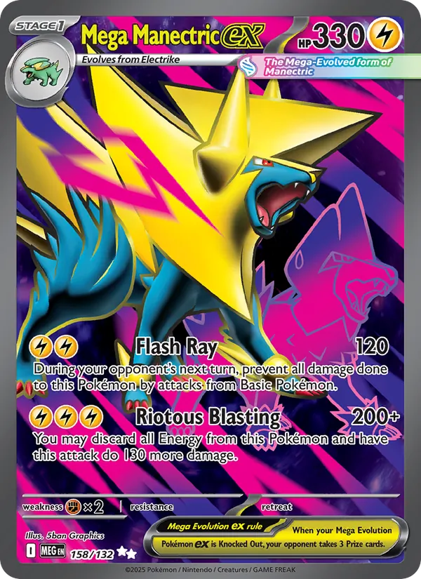 Mega Manectric ex 158/132 – Mega Evolution Pokémon TCG