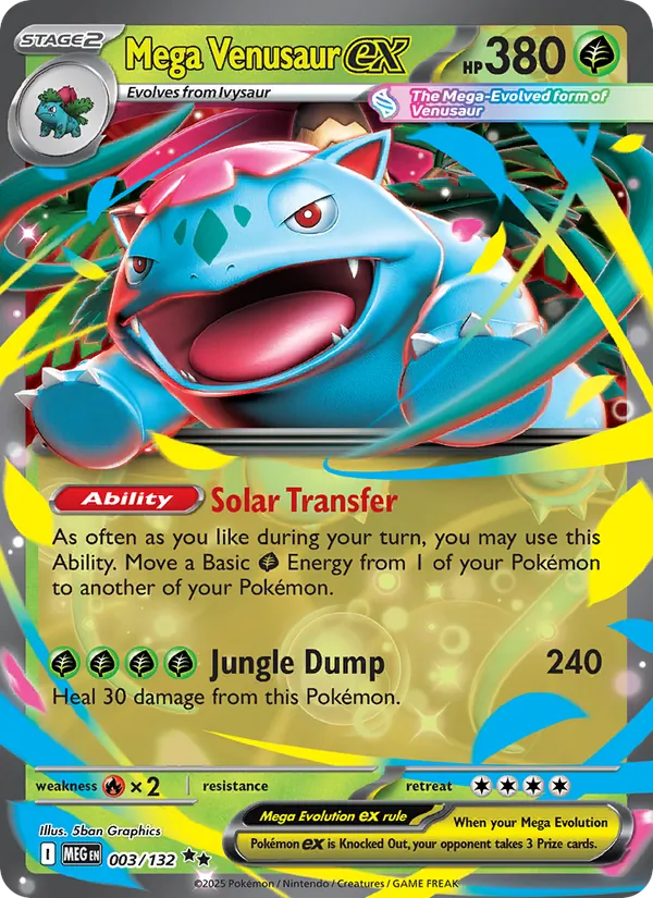Mega Venusaur ex 003/132 – Mega Evolution Pokémon TCG