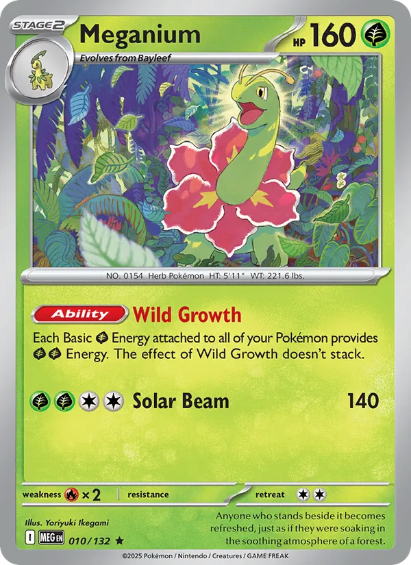 Meganium 010/132 – Mega Evolution Pokémon TCG