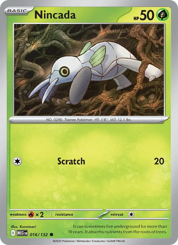 Nincada 016/132 – Mega Evolution Pokémon TCG