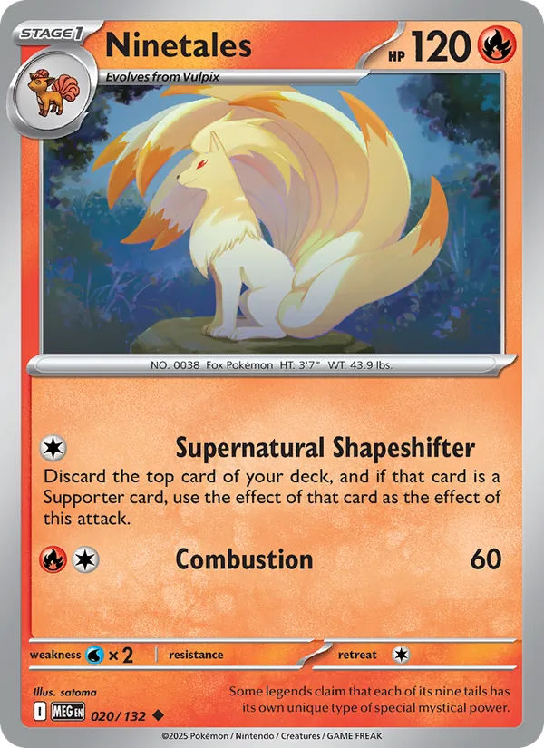 Ninetales 020/132 – Mega Evolution Pokémon TCG