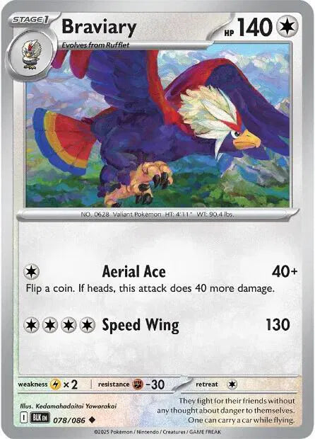 Braviary Black Bolt Uncommon • 078/086