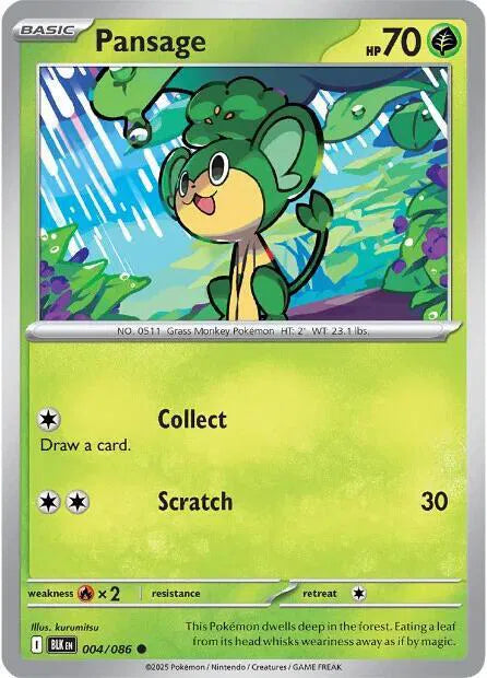 Pansage Black Bolt Common • 004/086