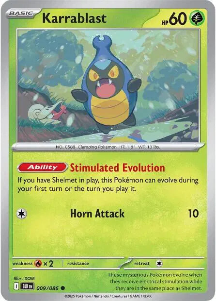Karrablast Black Bolt Common • 009/086