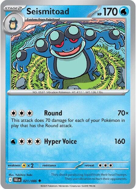 Seismitoad Black Bolt Uncommon • 021/086