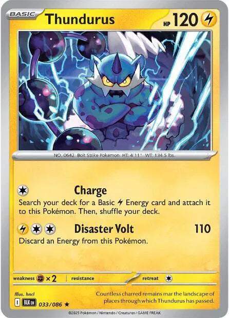 Thundurus Black Bolt Rare • 033/086