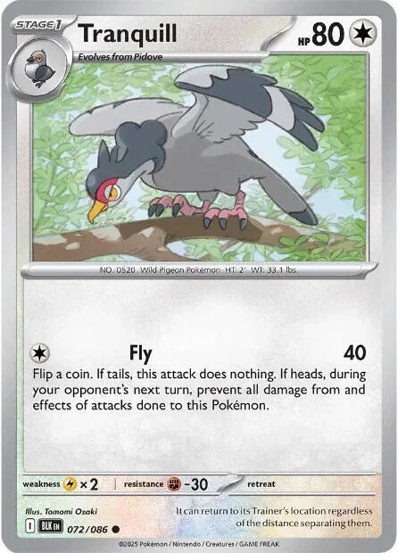 Tranquill Black Bolt Common • 072/086
