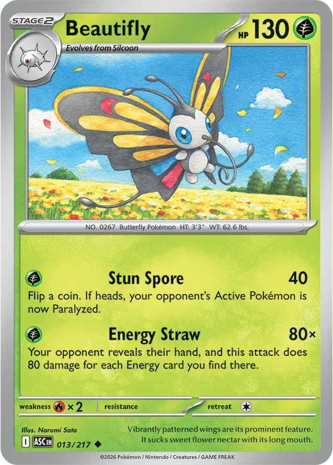 Beautifly Ascended Heroes Uncommon • 013/217