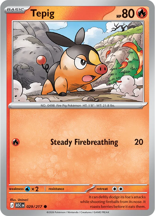 Tepig Ascended Heroes Common • 029/217