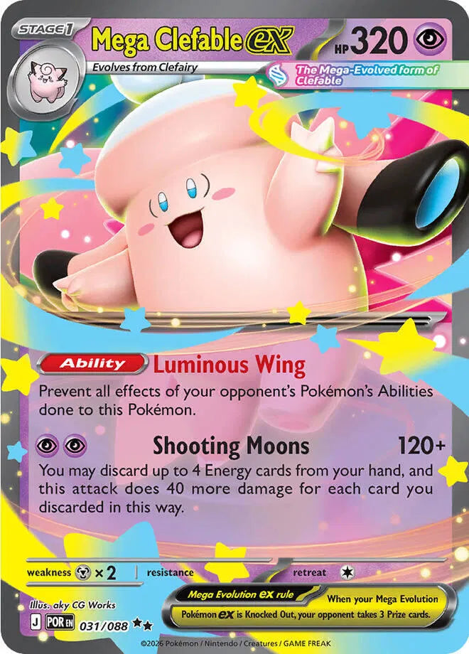 Mega Clefable ex Perfect Order Double Rare • 031/088