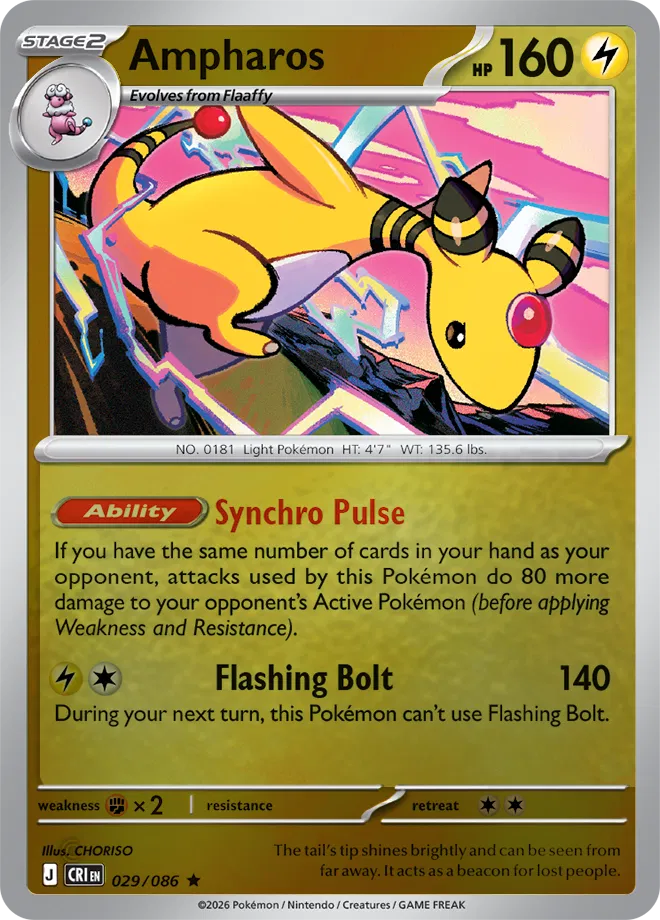 Ampharos Chaos Rising Rare • 029/086