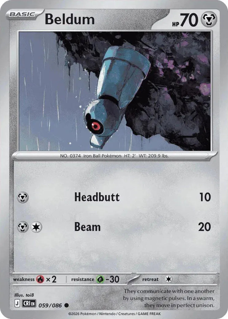 Beldum Chaos Rising Common • 059/086