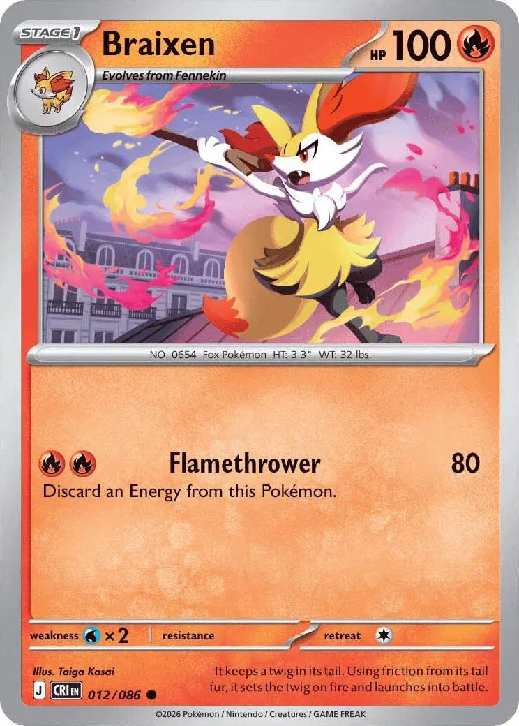 Braixen Chaos Rising Common • 012/086