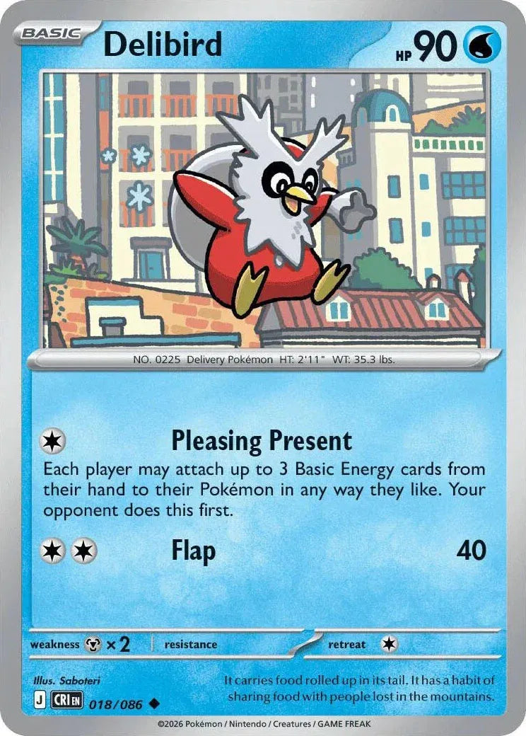 Delibird Chaos Rising Uncommon • 018/086
