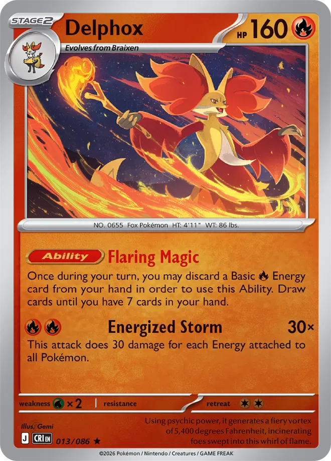 Delphox Chaos Rising Rare • 013/086
