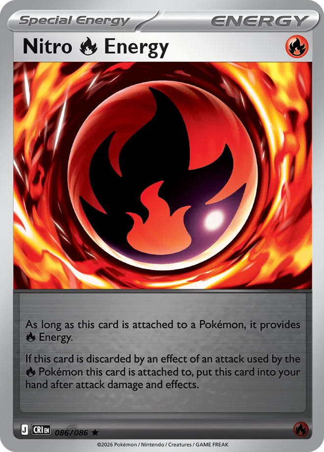 Nitro Fire Energy Chaos Rising Rare • 086/086