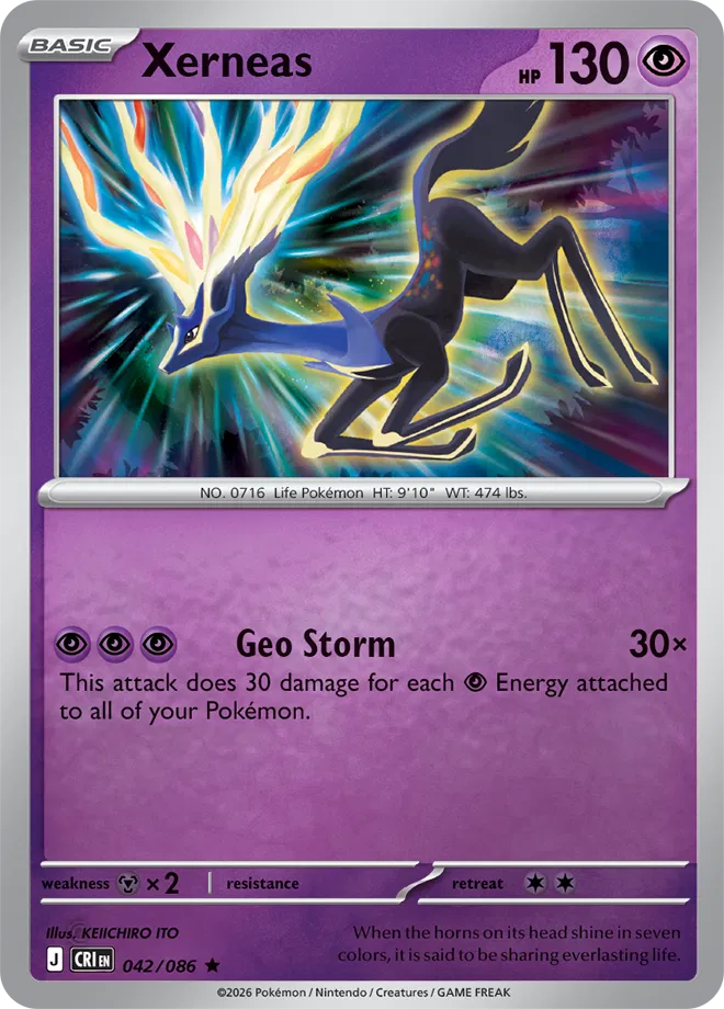 Xerneas Chaos Rising Rare • 042/086