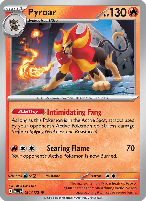 Pyroar 024/132 – Mega Evolution Pokémon TCG