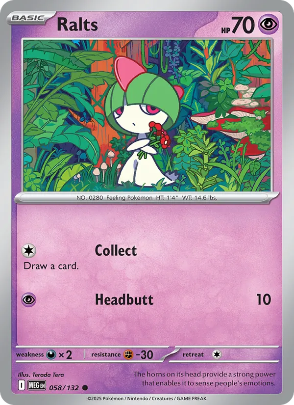 Ralts 058/132 – Mega Evolution Pokémon TCG
