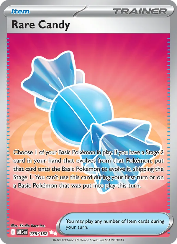 Rare Candy 175/132 – Mega Evolution Pokémon TCG