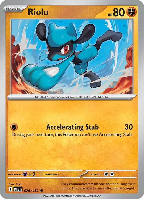 Riolu 076/132 – Mega Evolution Pokémon TCG