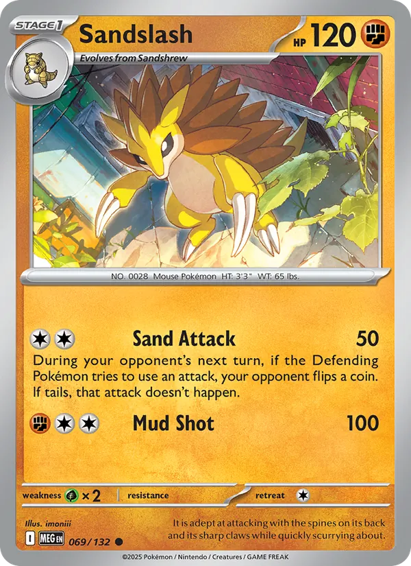 Sandslash 069/132 – Mega Evolution Pokémon TCG