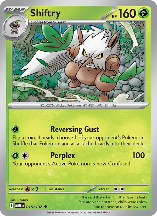 Shiftry 015/132 – Mega Evolution Pokémon TCG