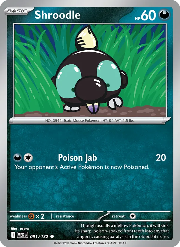 Shroodle 091/132 – Mega Evolution Pokémon TCG