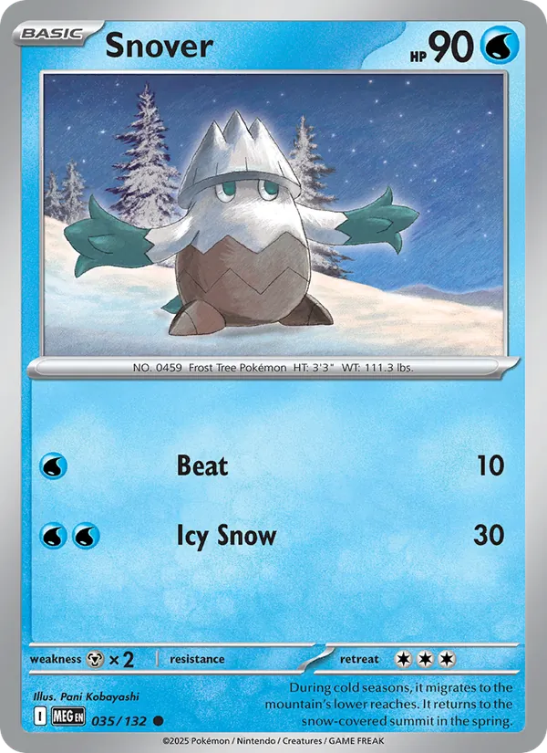 Snover 035/132 – Mega Evolution Pokémon TCG