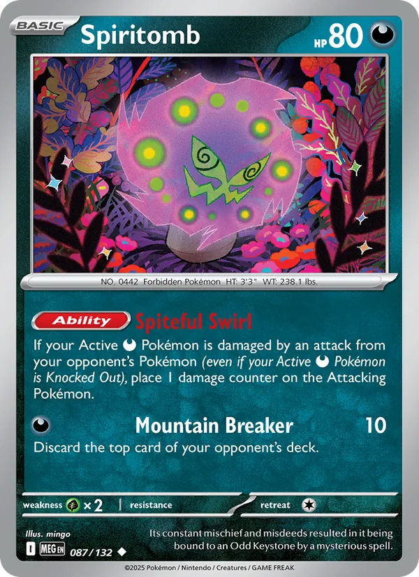 Spiritomb 087/132 – Mega Evolution Pokémon TCG